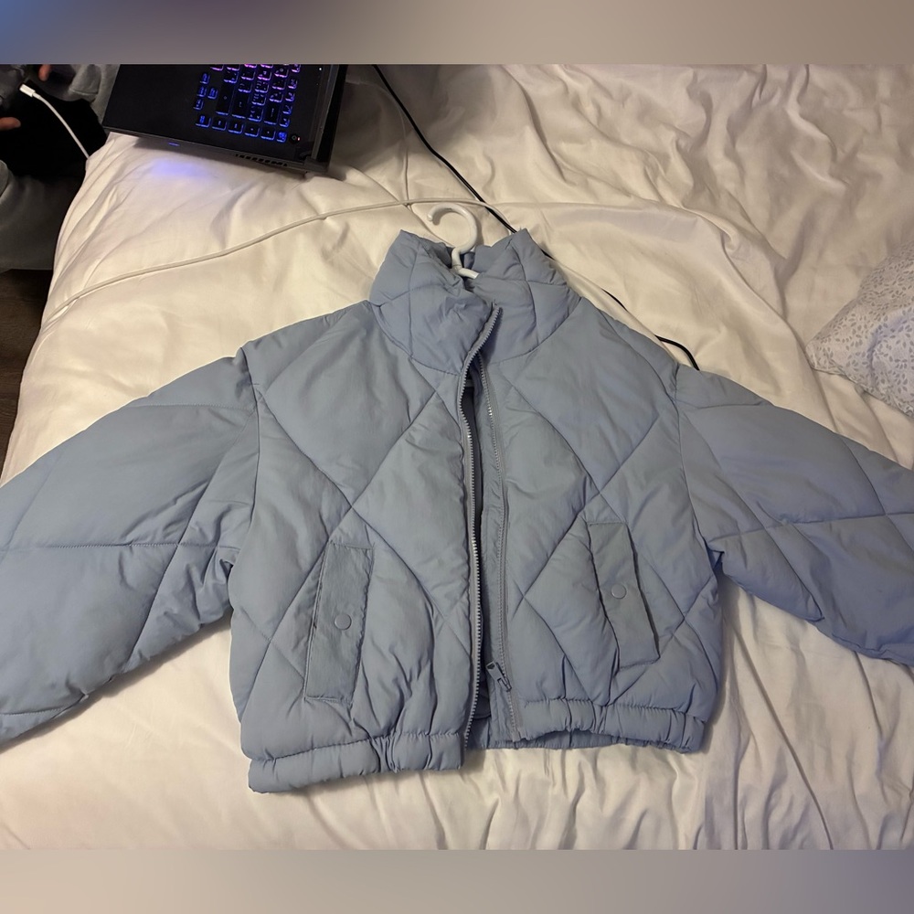 Light Blue Quilted Jacket Garage